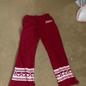 Red Coca-Cola Christmas sweatpants